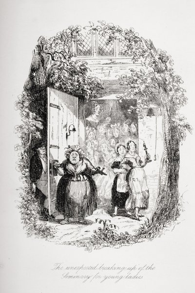 The Unexpected Breaking Up of the Seminary for Young Ladies, Illustration from 